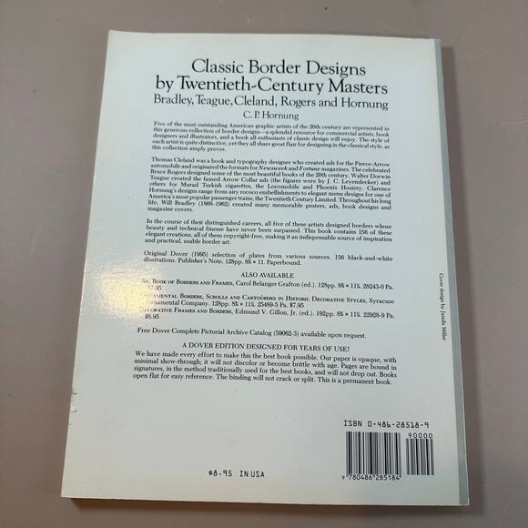 Classic Border Designs 20 Century Masters Bradley Teague Hornung Dover Book 1995 - Picture 2 of 14